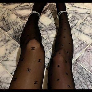 Double C c black sheer tights pantyhose